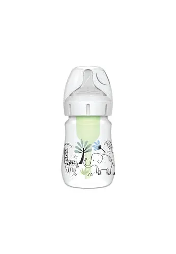 [2-PK ] Dr. Brown's 5 oz/150 mL PP W-N Options  Designer Bottle (Jungle Elephant Design), 1-Pack