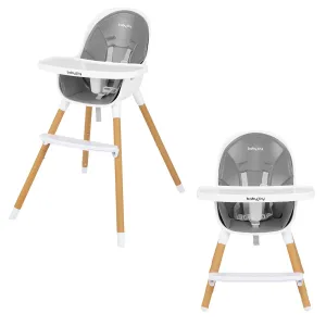 4-in-1 Convertible High Chair - Grey