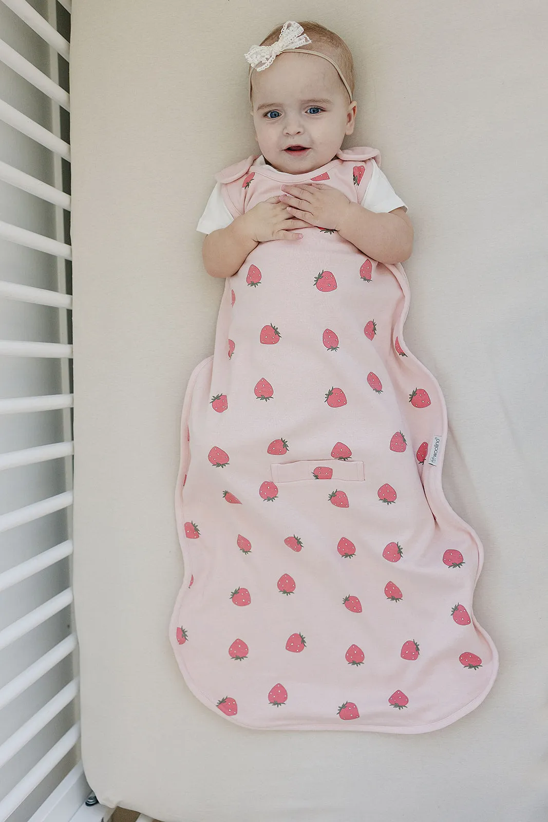 4 Season® Ultimate Baby Sleep Bag, Merino Wool & Organic Cotton, 2 Months - 2 Years, Strawberry