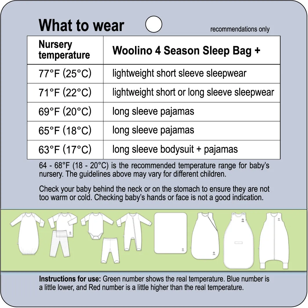 4 Season® Ultimate Toddler Sleep Bag, Merino Wool & Organic Cotton, 2 - 4 Years, Navy Blue