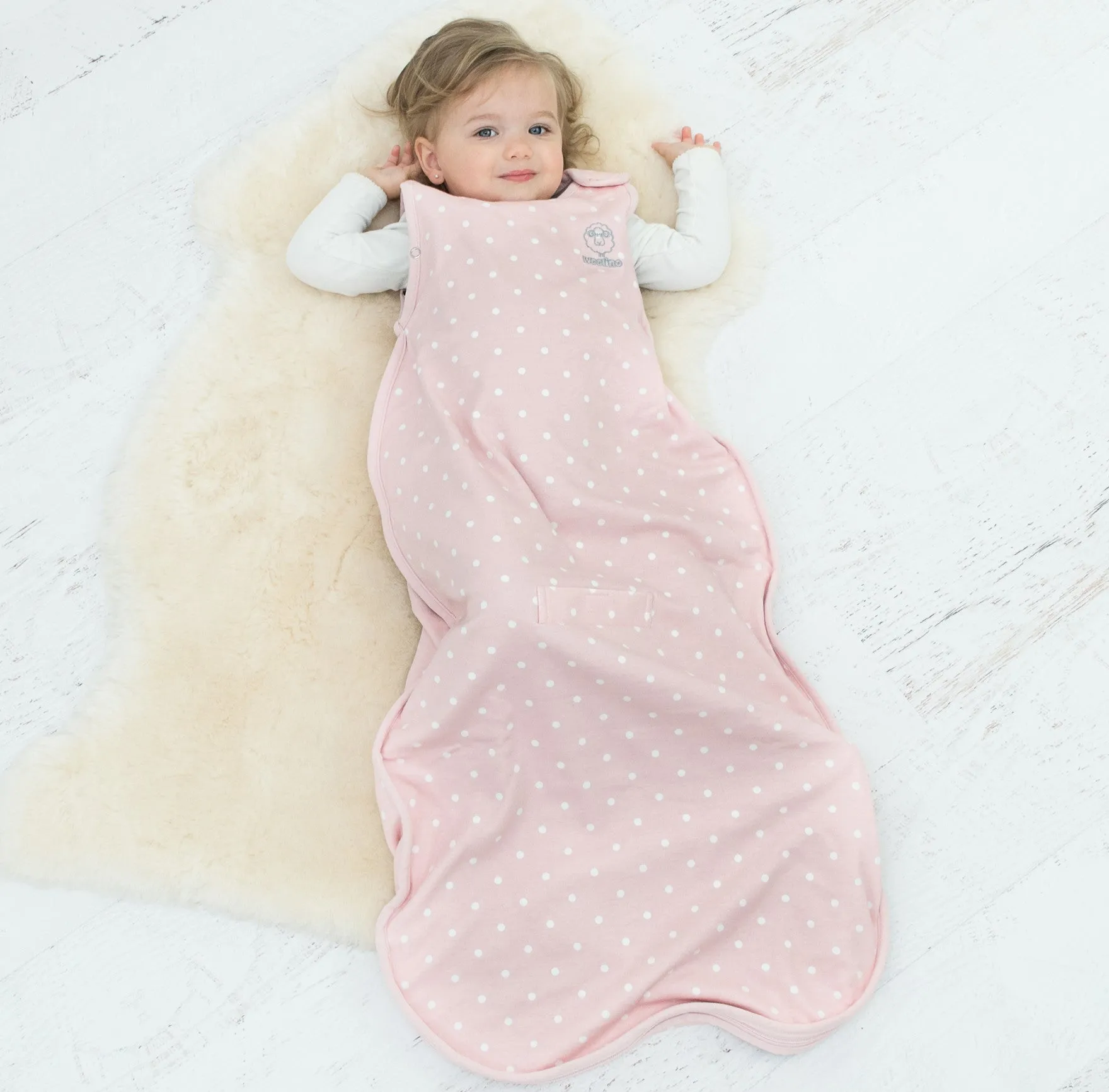 4 Season® Ultimate Toddler Sleep Bag, Merino Wool & Organic Cotton, 2 - 4 Years, Rose