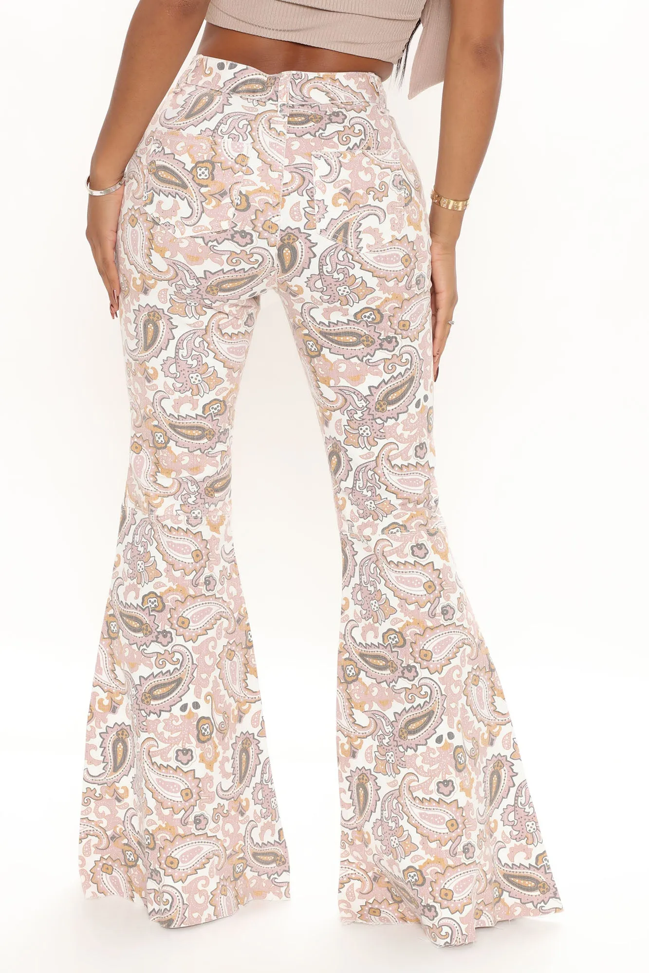 A Wild Soul Boho Super Flare Jeans - Multi Color