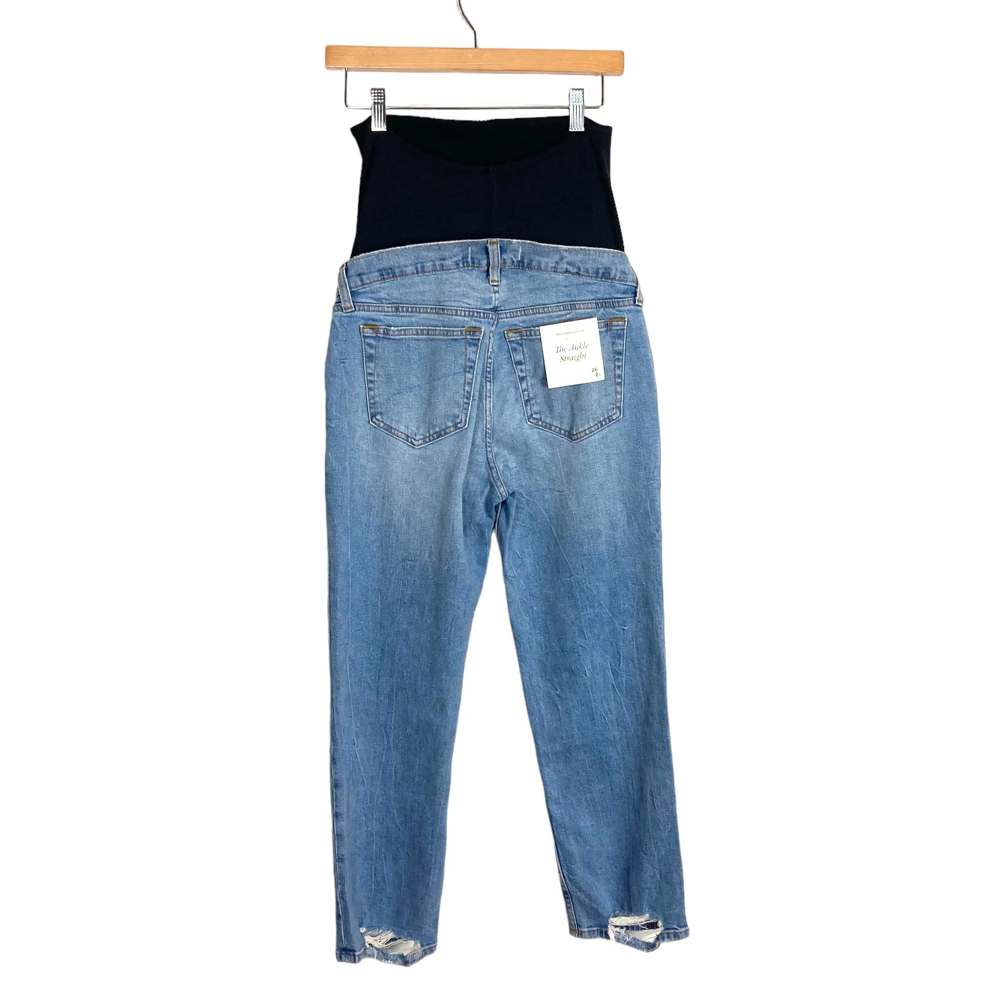 Abercrombie & Fitch The Ankle Straight Maternity Jeans NWT- Size 26/2 Short (Inseam 24.5”)