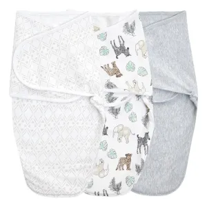 aden   anais Cotton Wrap Swaddles 3 pack Toile grey (0-3 Months)