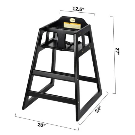 Alpine Industries Baby High Chair Espresso 2-Pack - ALP412-02-ESP