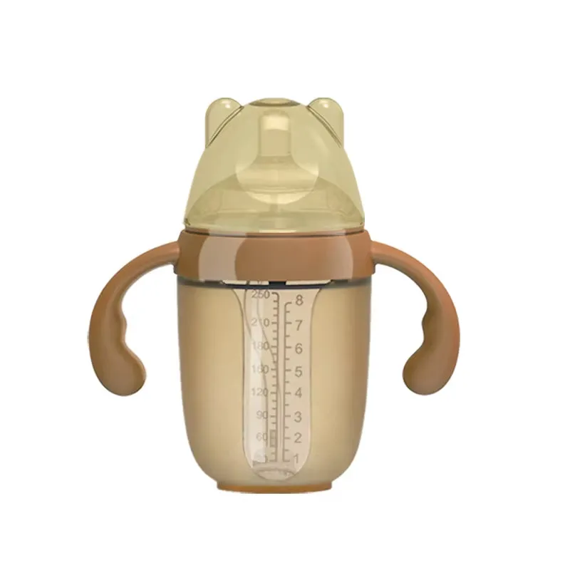 anti Colic Silicone Newborn Baby Drinking Feeding Nipple Water Sipper Sippy Bottle for Breastfed Babies