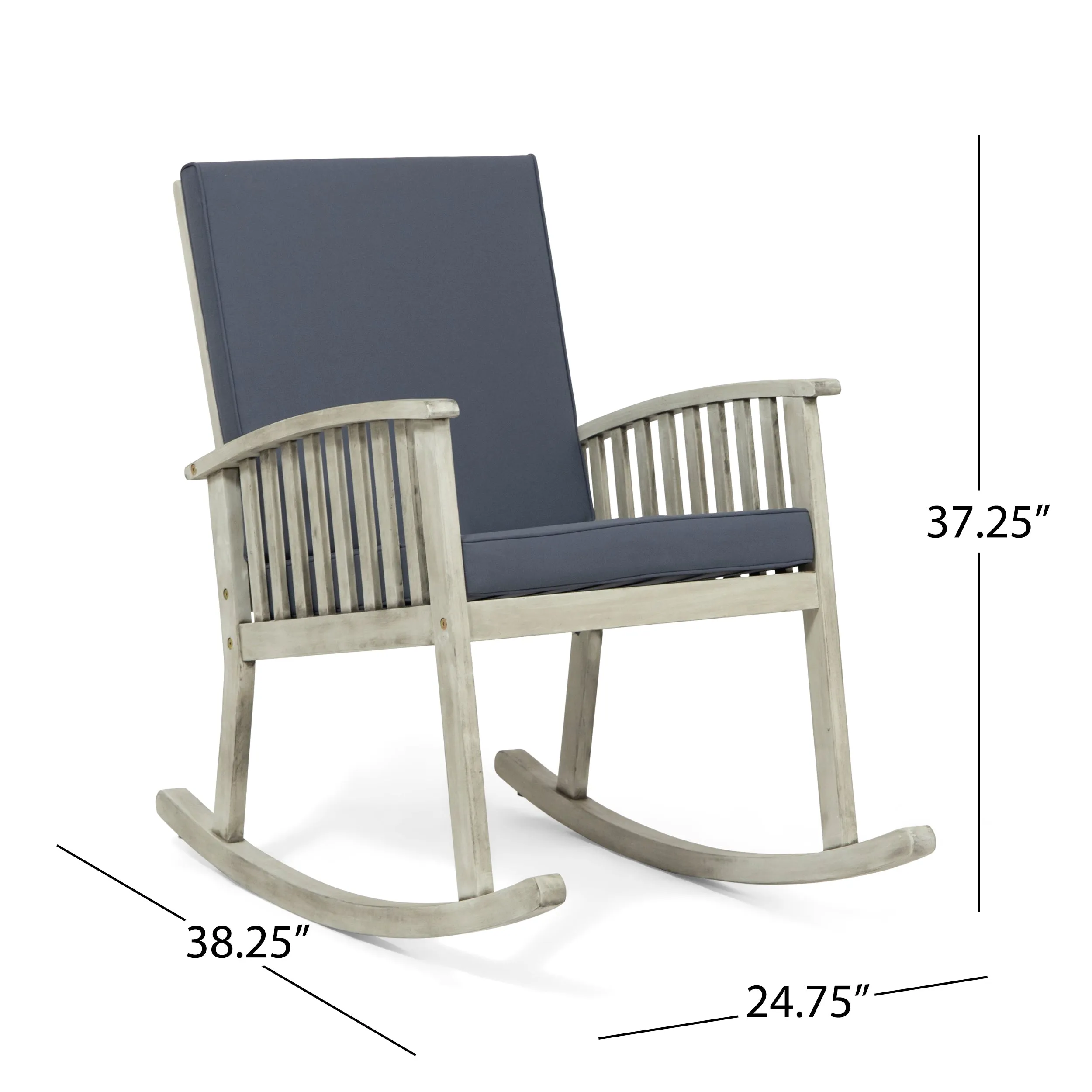 Audrey Outdoor Acacia Wood Rocking Chair