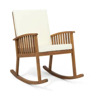 Audrey Outdoor Acacia Wood Rocking Chair