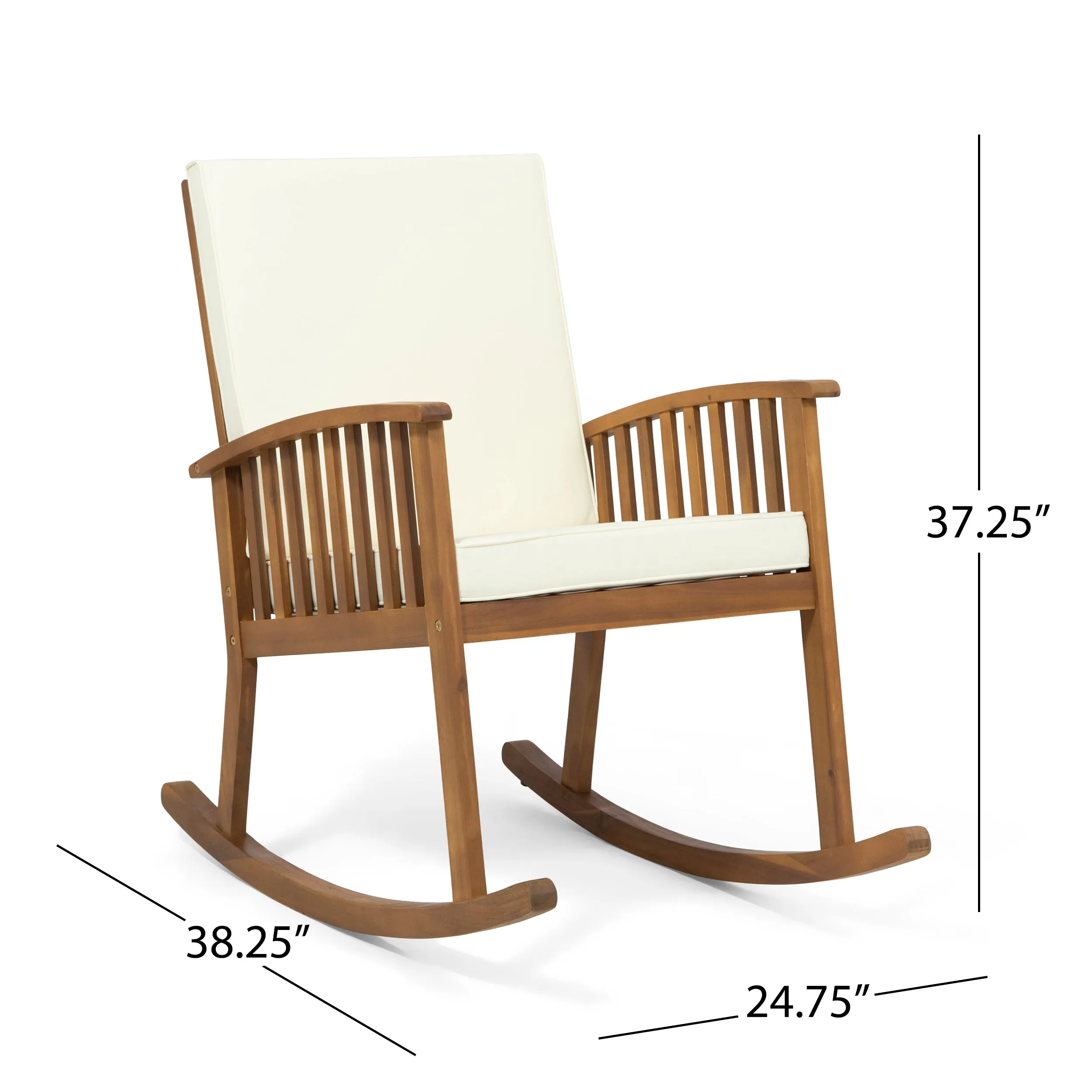 Audrey Outdoor Acacia Wood Rocking Chair