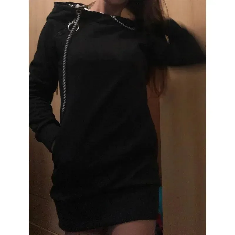 Autumn Winter Hoodie Dress: Stylish & Comfortable Sweatshirt for Women