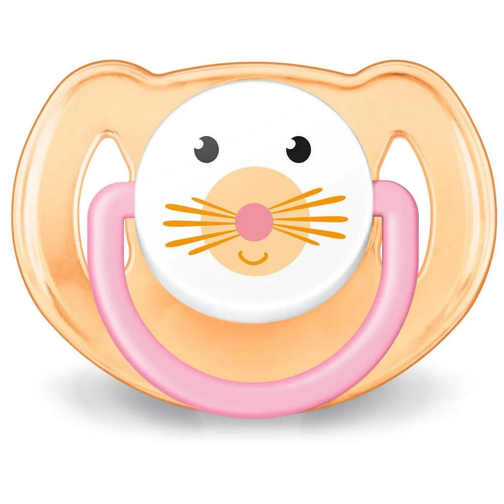 Avent Pacifiers Animal 6-18 Months - Pink