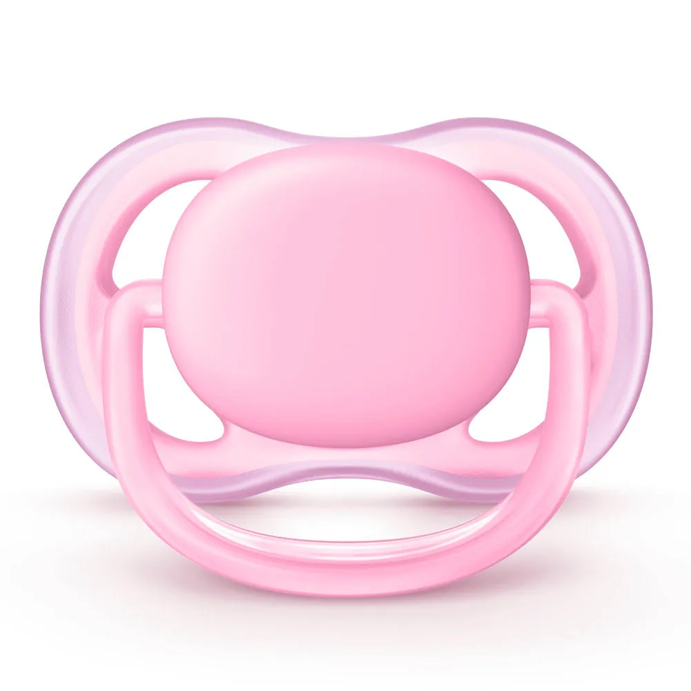 Avent Ultra Air Pacifier 2-Pack - Pink/Peach (6-18 Months)