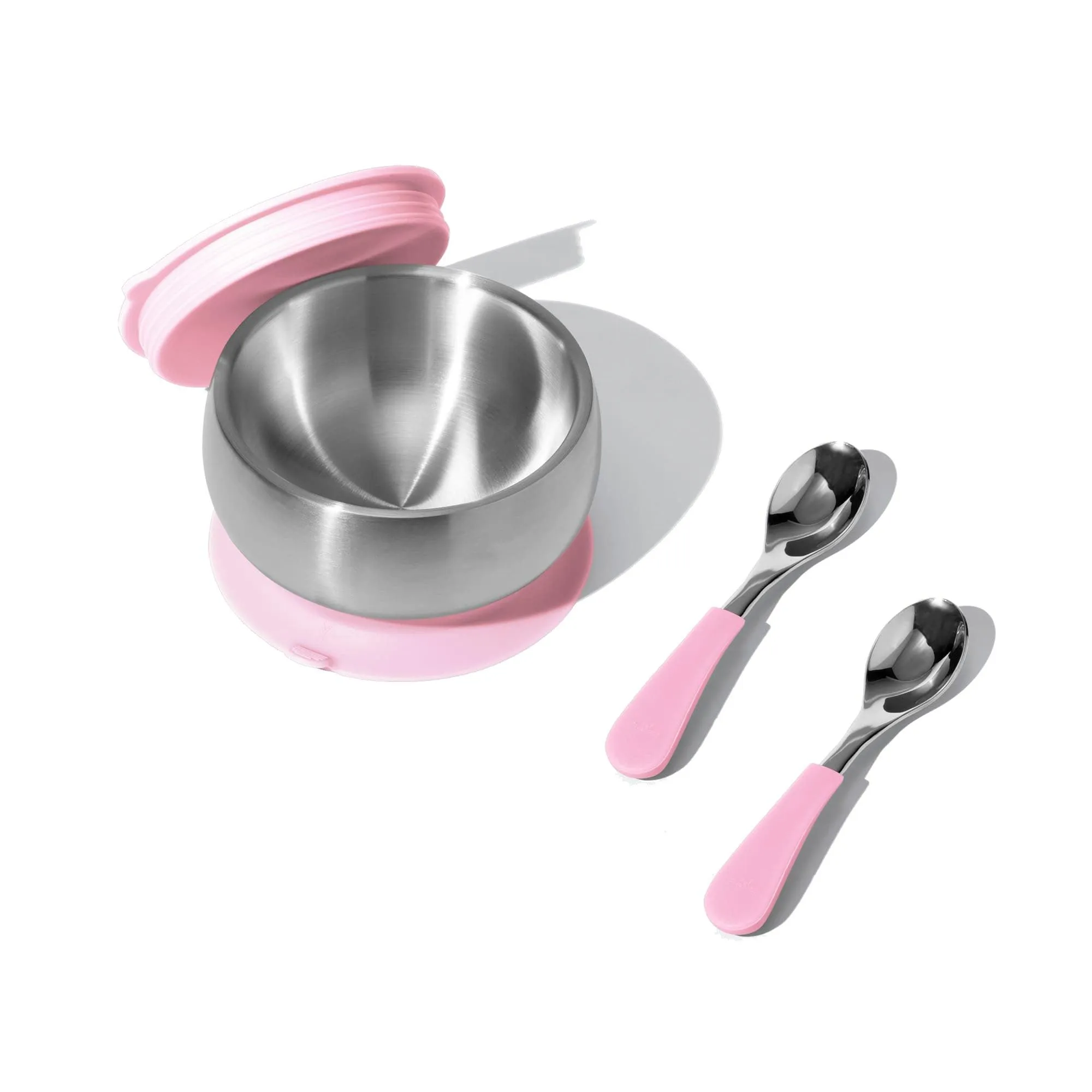 Baby Bowl   Storage Lid   2 Spoons | Stainless Steel & Silicone