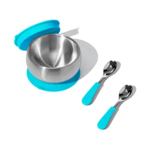 Baby Bowl   Storage Lid   2 Spoons | Stainless Steel & Silicone