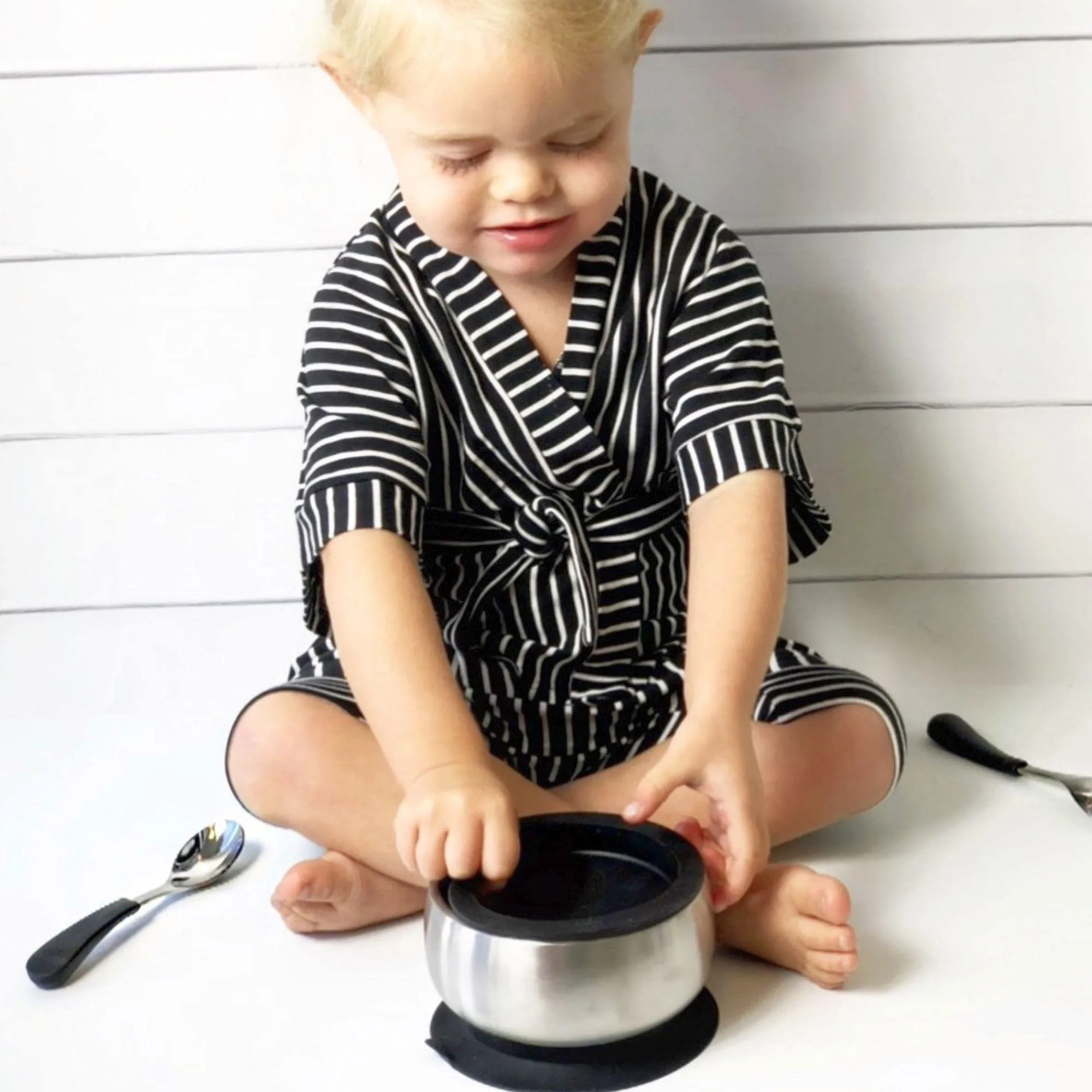 Baby Bowl   Storage Lid   Spoon | Stainless Steel & Silicone