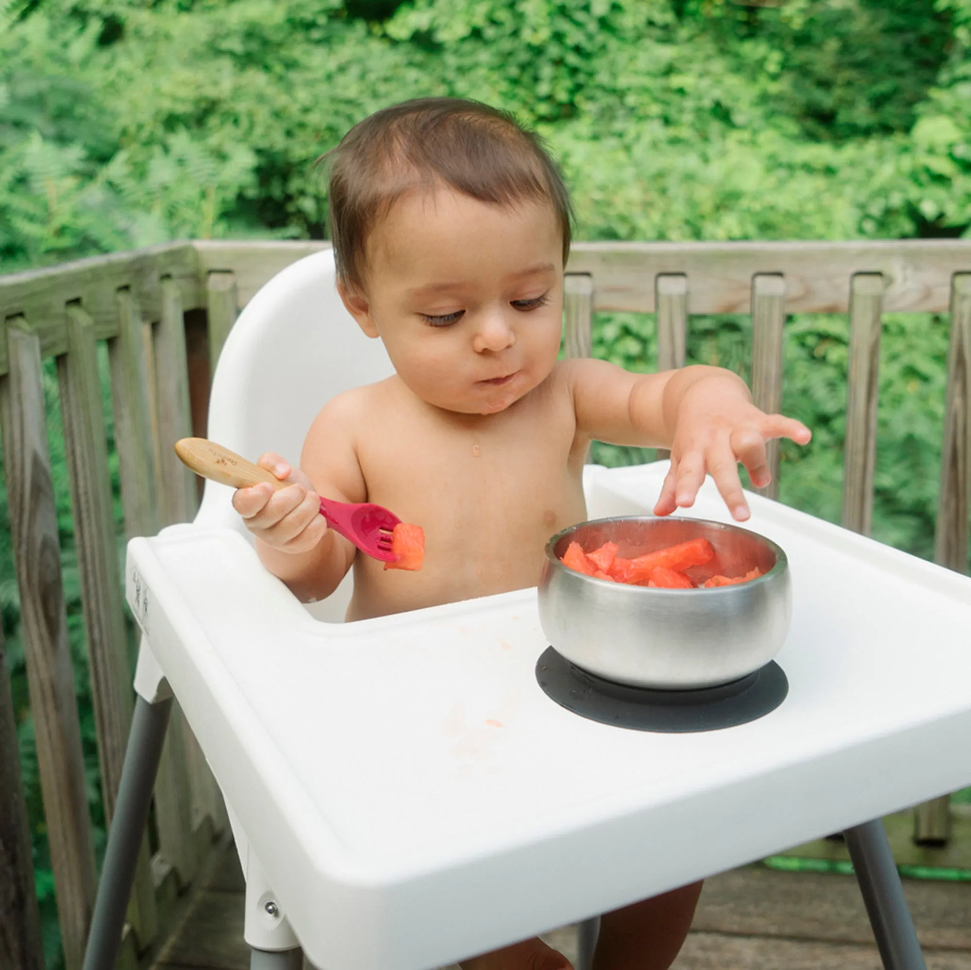 Baby Bowl   Storage Lid   Spoon | Stainless Steel & Silicone