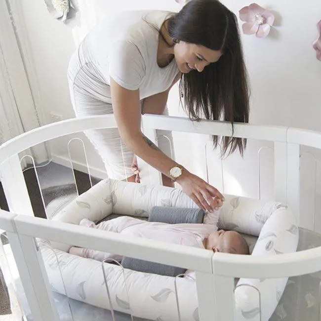 Baby Nest - Organic Cosy Crib White Leaf