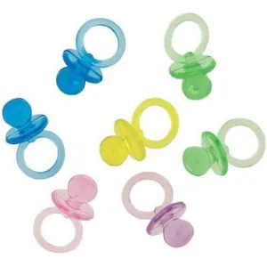 Baby Shower - Mini Plastic Pacifier - Assorted Colors