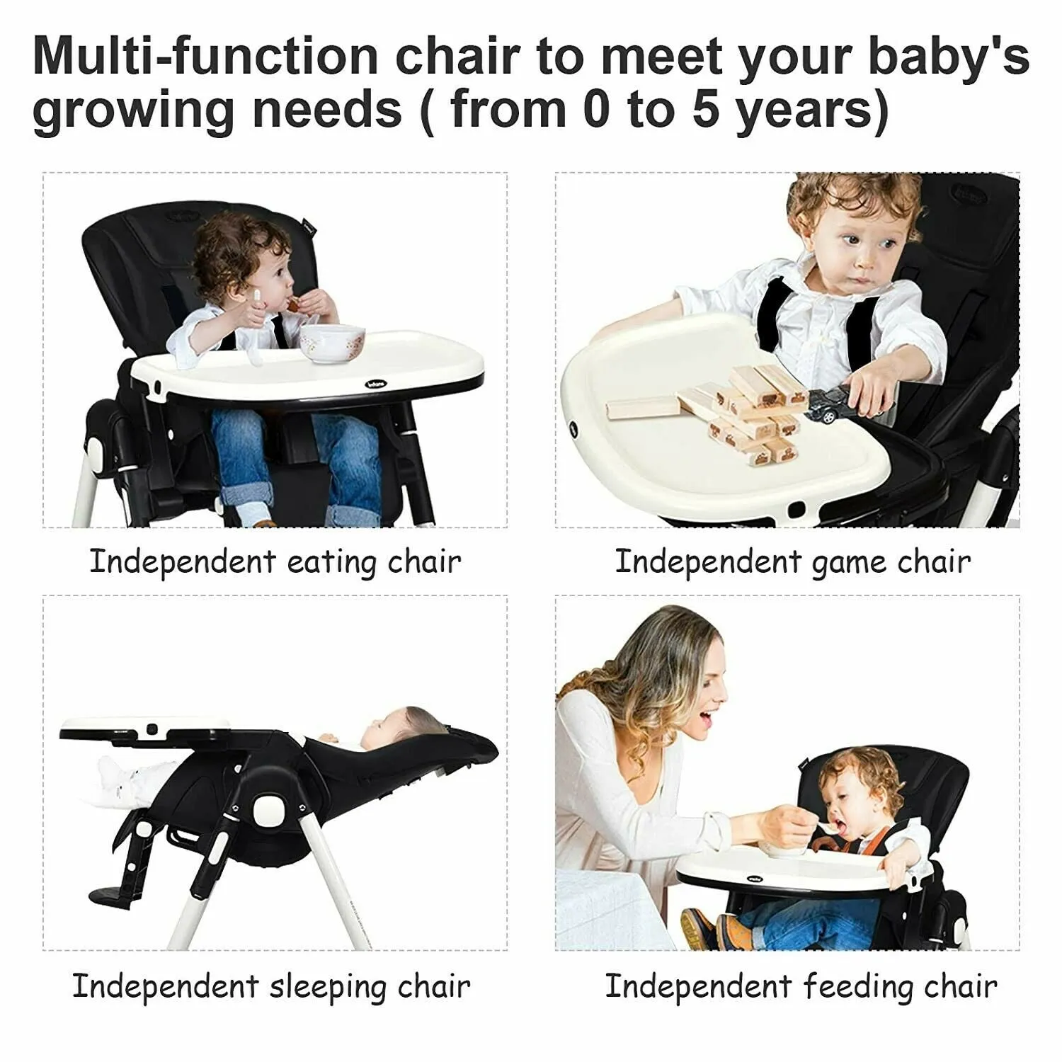 Baby Trend Stroller with Car Seat Travel System Playard Infans High Chair Combo