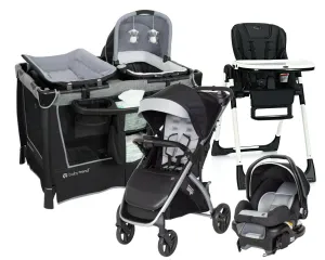 Baby Trend Stroller with Car Seat Travel System Playard Infans High Chair Combo