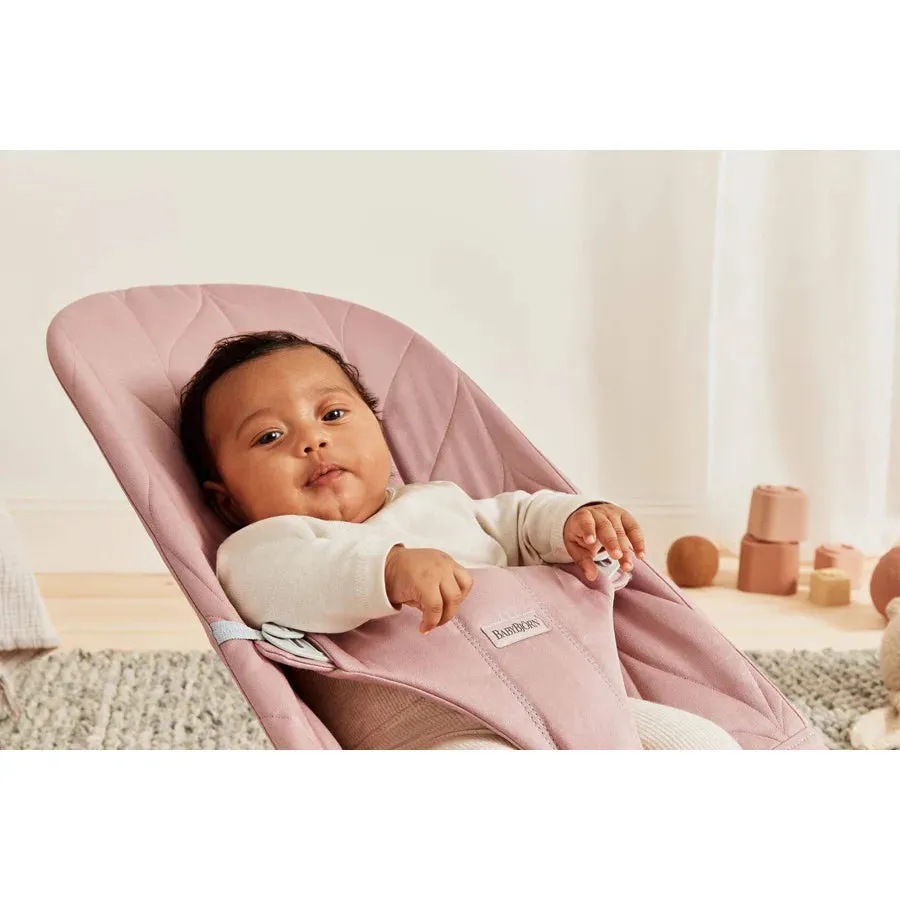 BabyBjorn Bouncer Bliss Cotton, Petal Quilt (Dusty Pink)