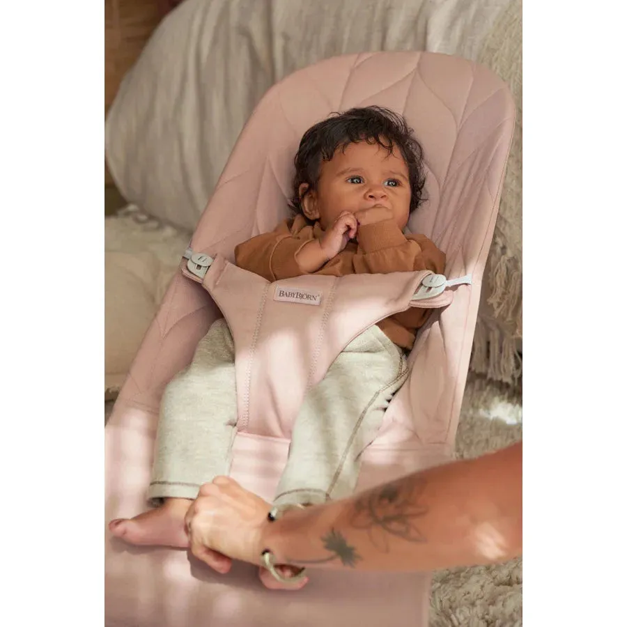 BabyBjorn Bouncer Bliss Cotton, Petal Quilt (Dusty Pink)