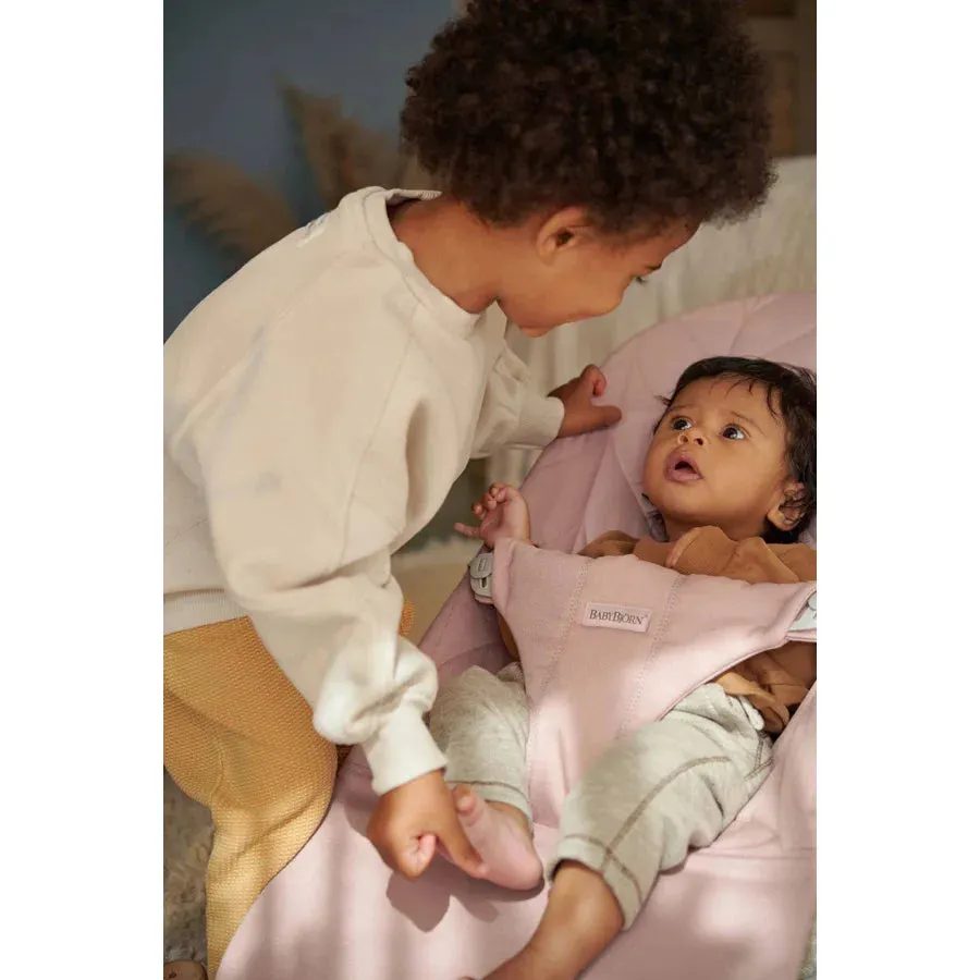 BabyBjorn Bouncer Bliss Cotton, Petal Quilt (Dusty Pink)