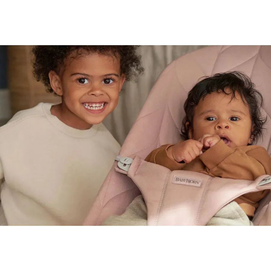 BabyBjorn Bouncer Bliss Cotton, Petal Quilt (Dusty Pink)