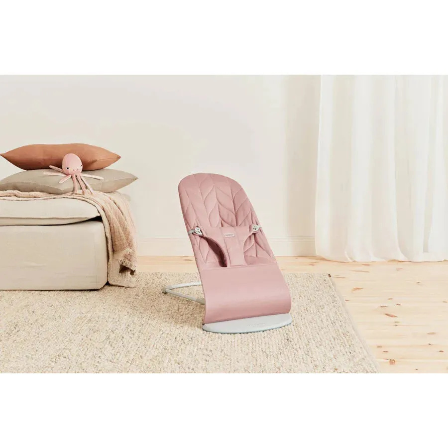 BabyBjorn Bouncer Bliss Cotton, Petal Quilt (Dusty Pink)