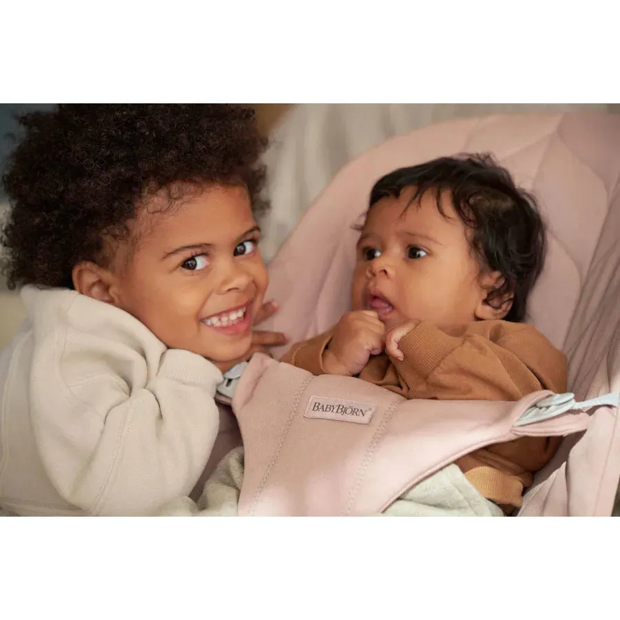 BabyBjorn Bouncer Bliss Cotton, Petal Quilt (Dusty Pink)