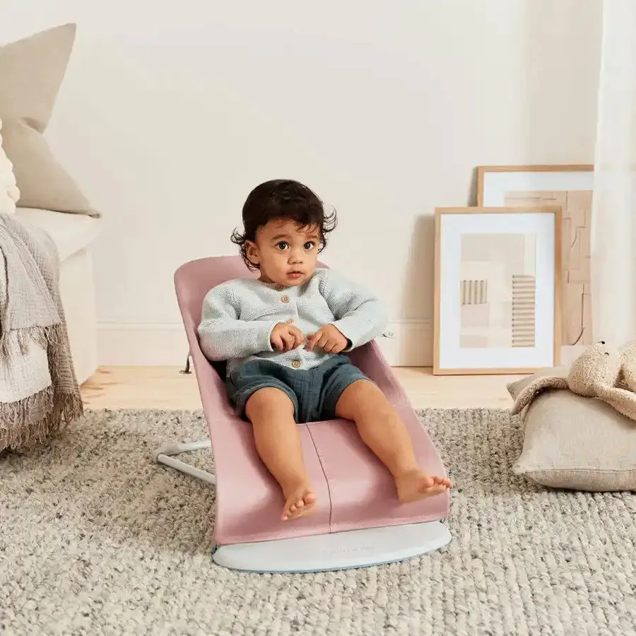 BabyBjorn Bouncer Bliss Cotton, Petal Quilt (Dusty Pink)
