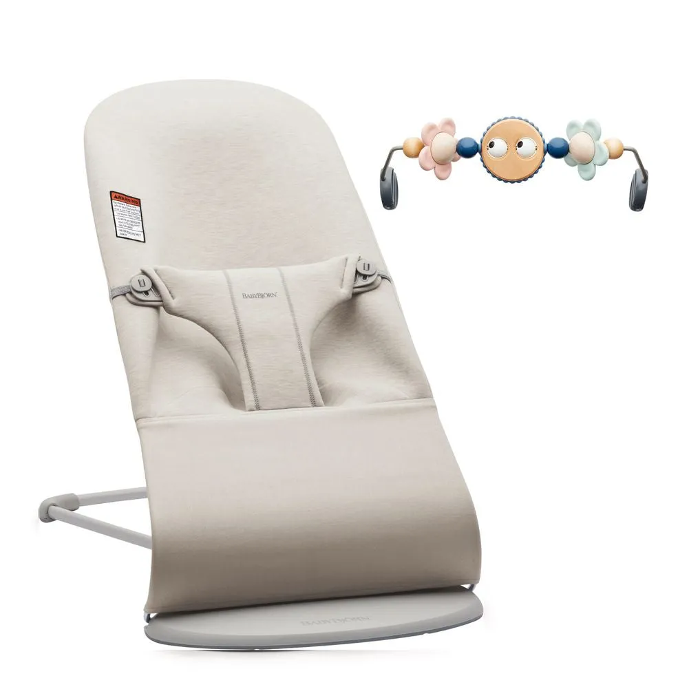 BabyBjorn Bouncer Bliss with Google Eyes Pastel Toy Bundle