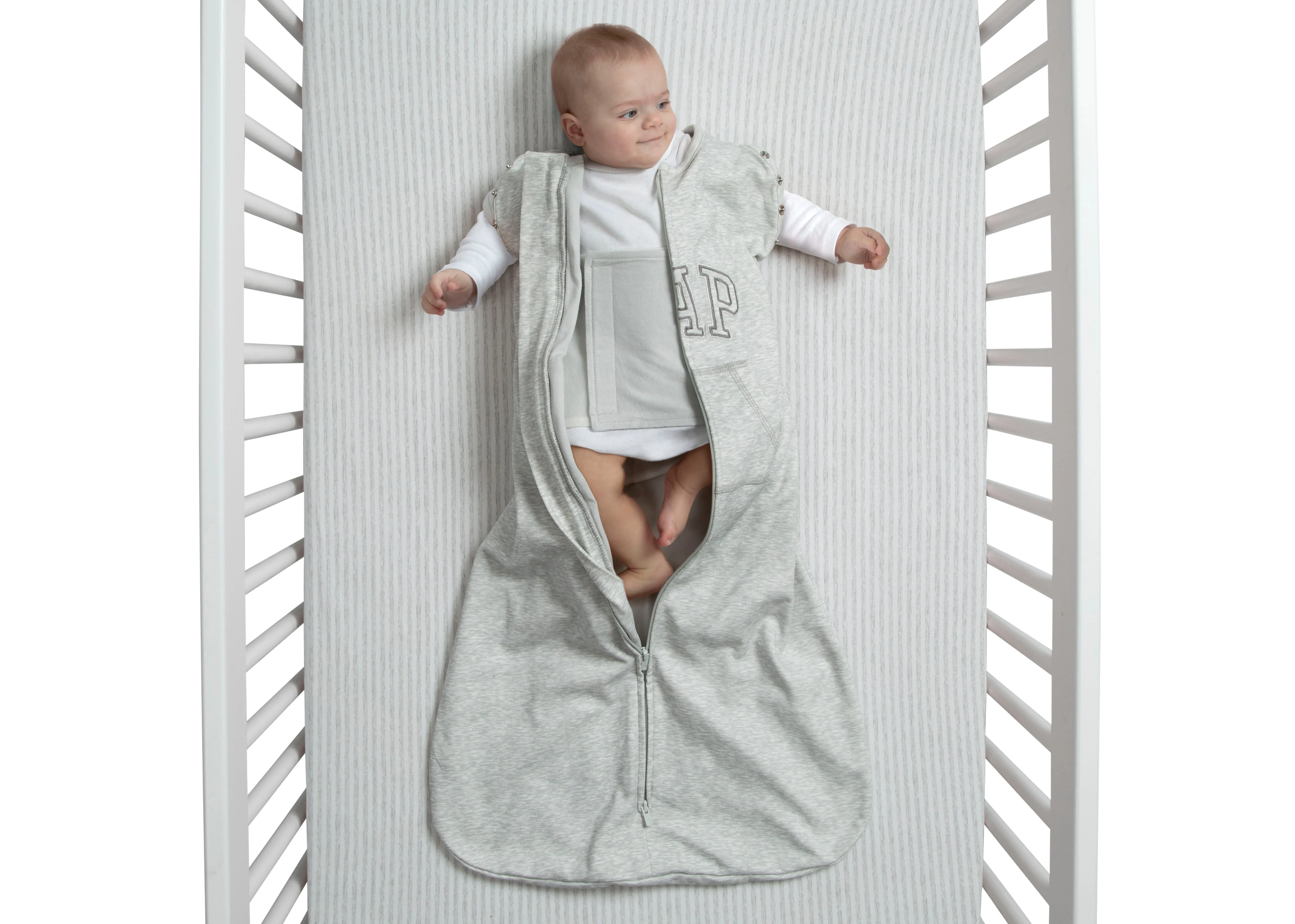babyGap TrueSleep Sleep Sack with Zipper and Built-In Swaddle, 0-6 Months