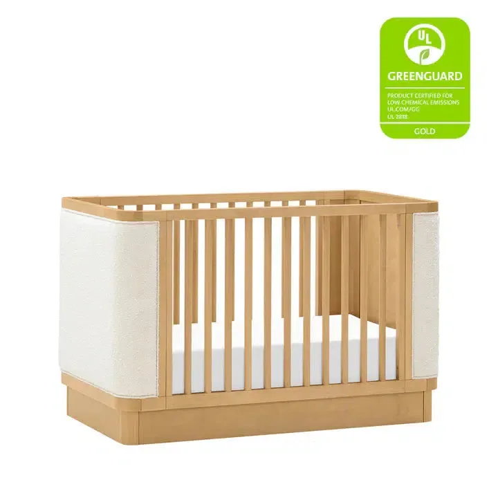 Babyletto - Bondi Boucle - 4-in-1 Convertible Crib - Honey with Ivory Boucle