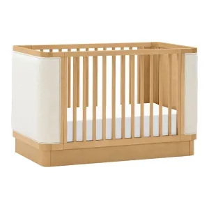 Babyletto Bondi Boucle 4-in-1 Convertible Crib - Honey with Ivory Boucle