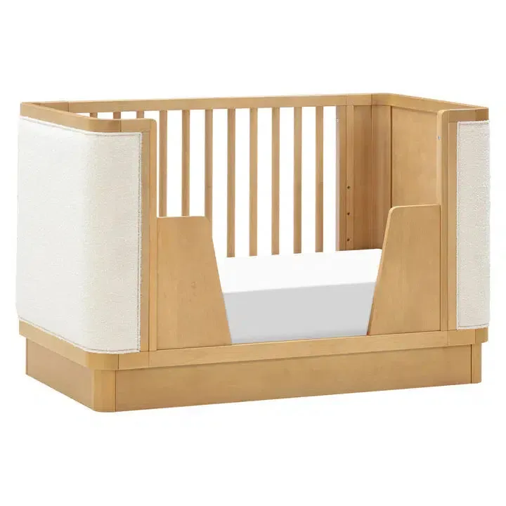 Babyletto - Bondi Boucle - 4-in-1 Convertible Crib - Honey with Ivory Boucle