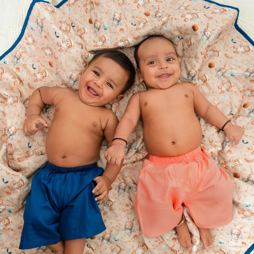 Bear Pops - Muslin Quilt for newborn babies to 5 years