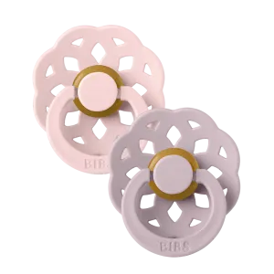 BIBS Boheme Pacifiers 2 Pack (Size 1) - Blossom/Dusky Lilac