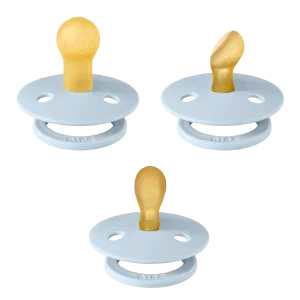 BIBS Try-It Collection Pacifiers 3 pack (Size 1) - Baby Blue