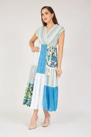 Blue Patterned Cotton Dress
