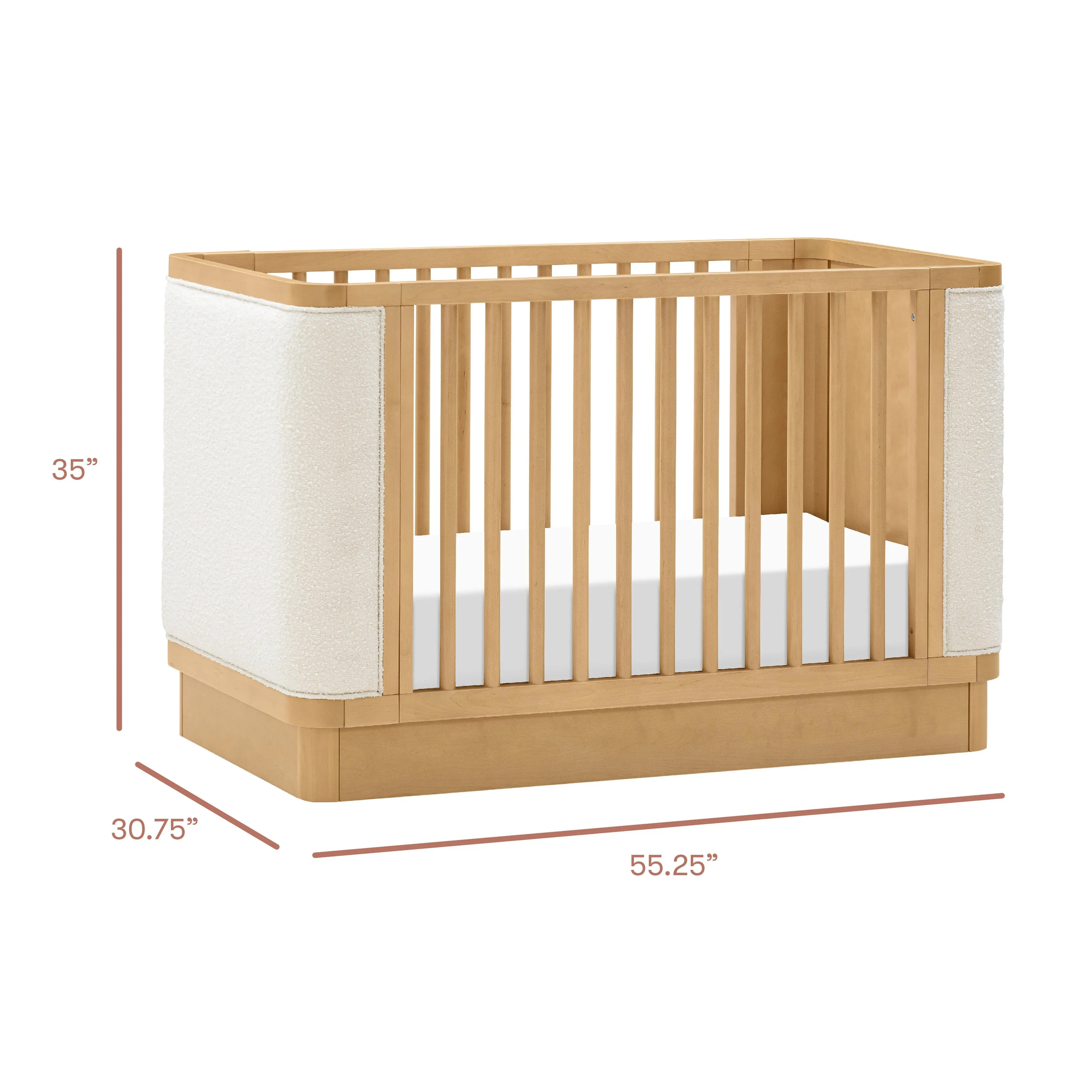 Bondi Boucle 4-in-1 Convertible Crib | Honey