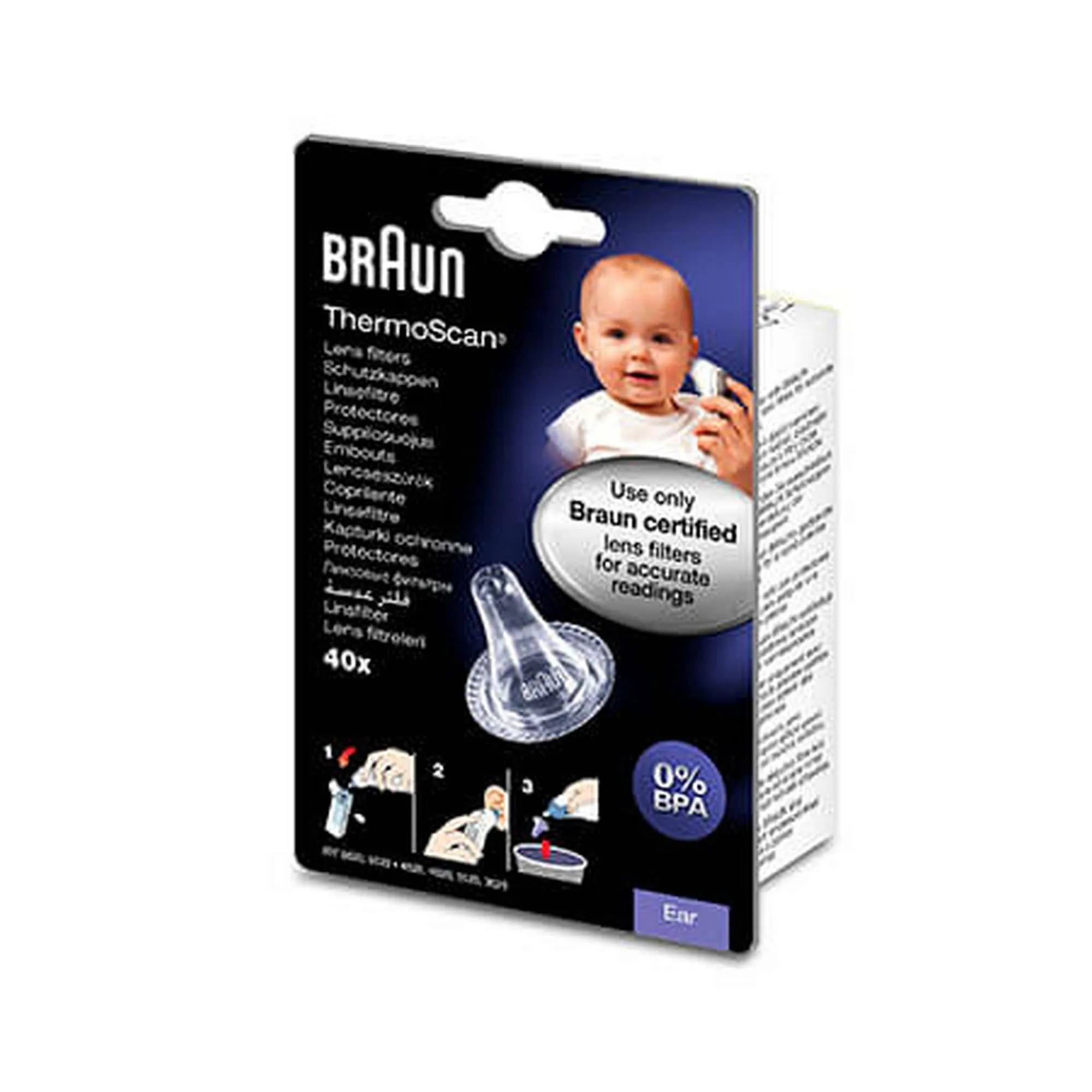 BRAUN Lens Filter for Ear Thermometer 40pk