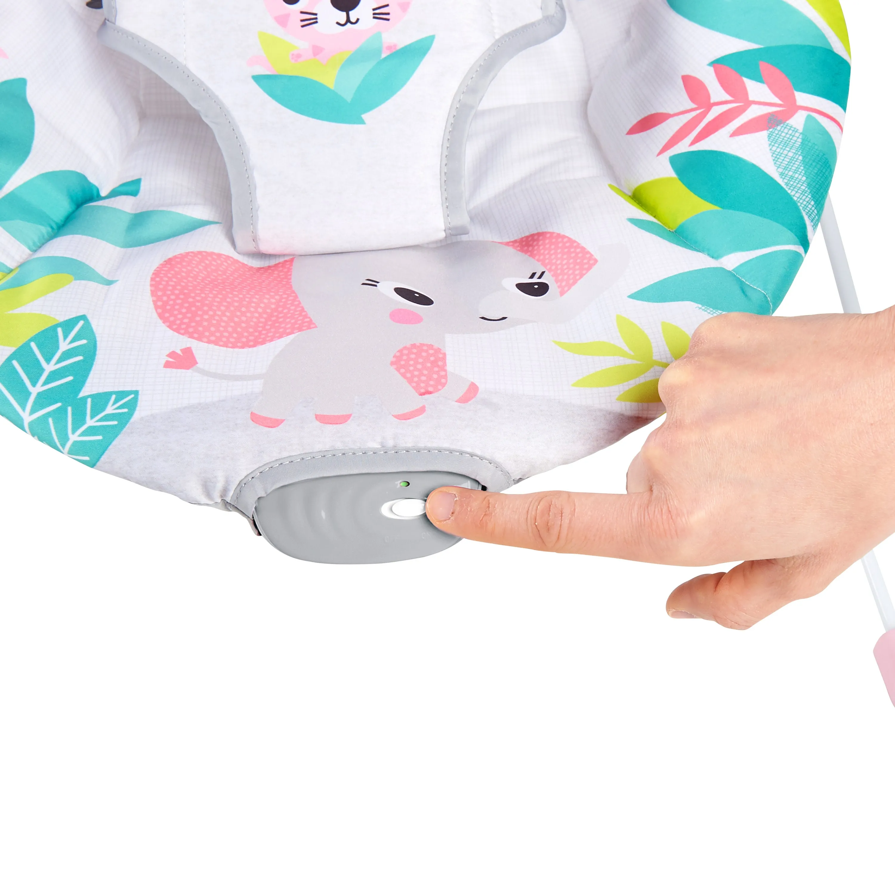 Bright Starts Flamingo Vibes Vibrating Bouncer with Toy Bar