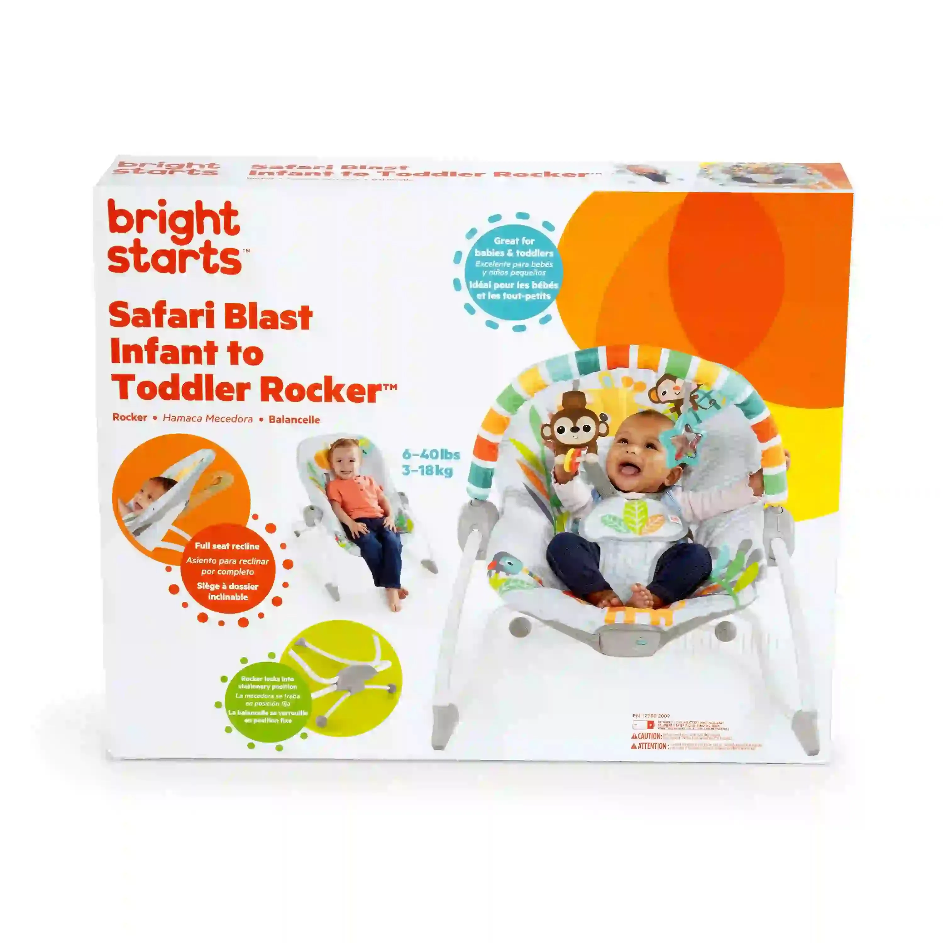 Bright Starts Safari Blast Infant to Toddler Rocker