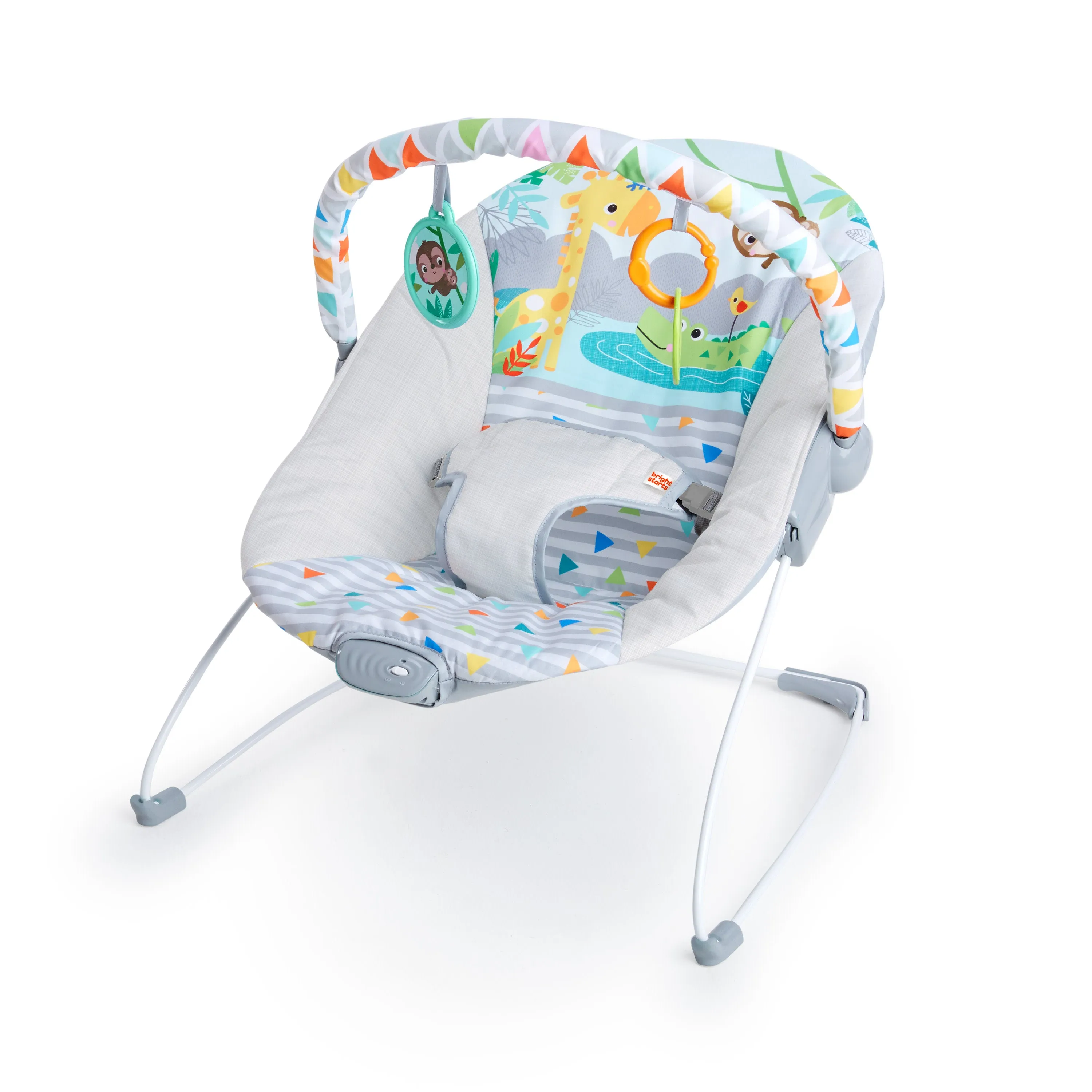 Bright Starts Safari Fun Vibrating Bouncer with Toy Bar