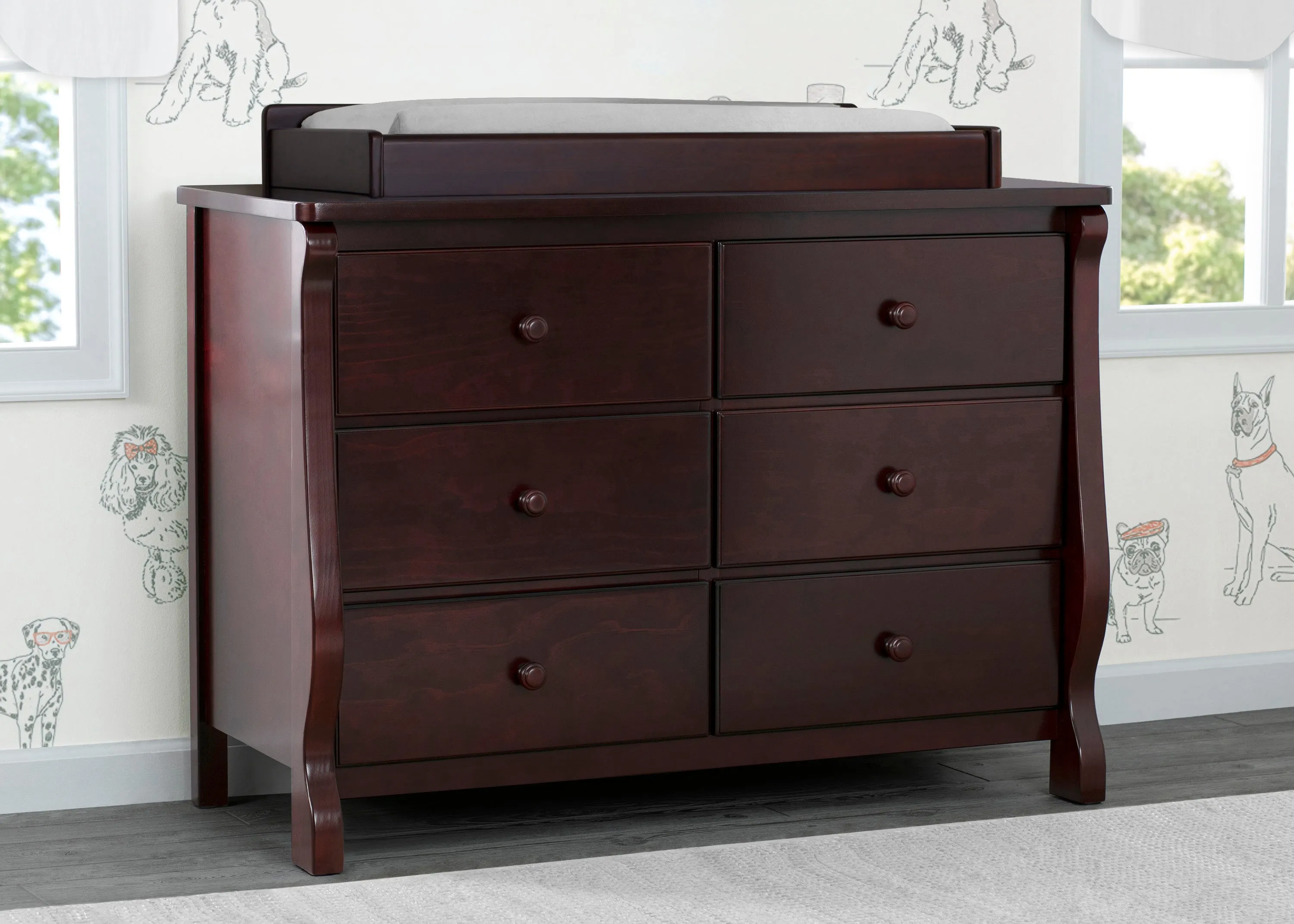 Canton / Eclipse 6 Drawer Dresser with Interlocking Drawers