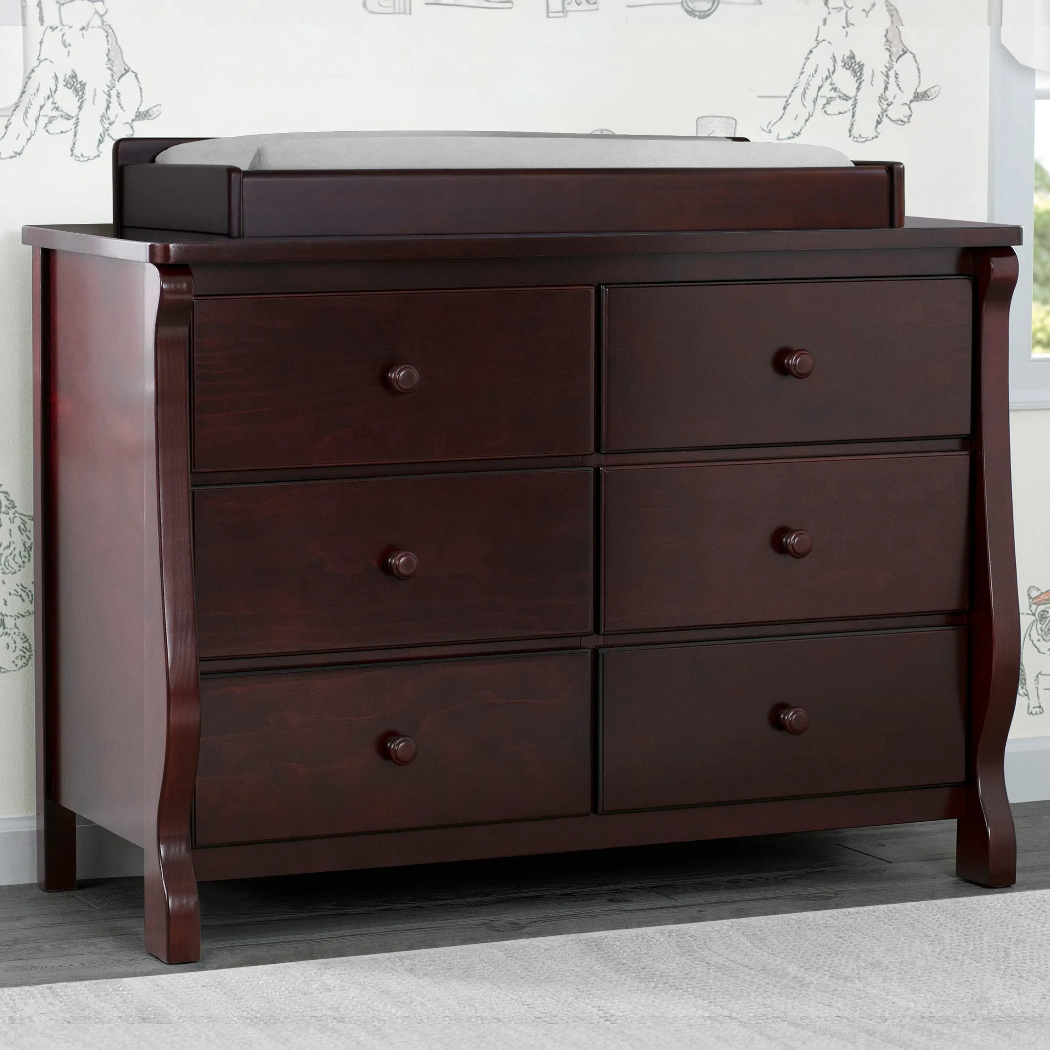 Canton / Eclipse 6 Drawer Dresser with Interlocking Drawers