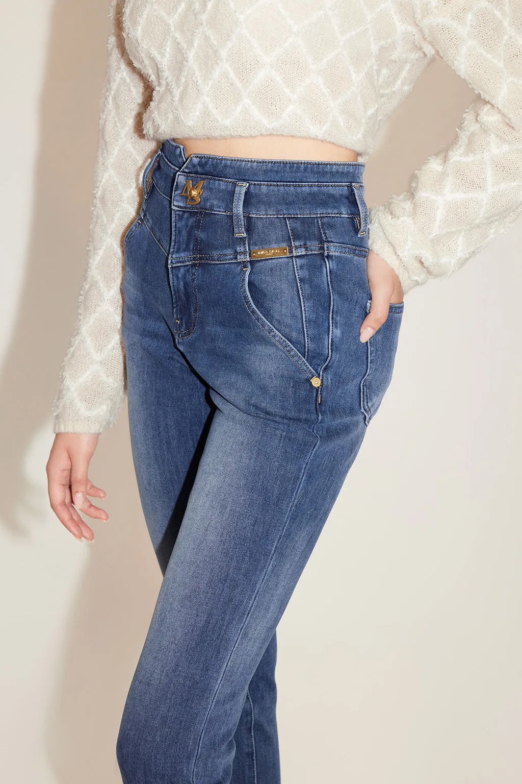 Cashmere Blend Stretchy Skinny Jeans