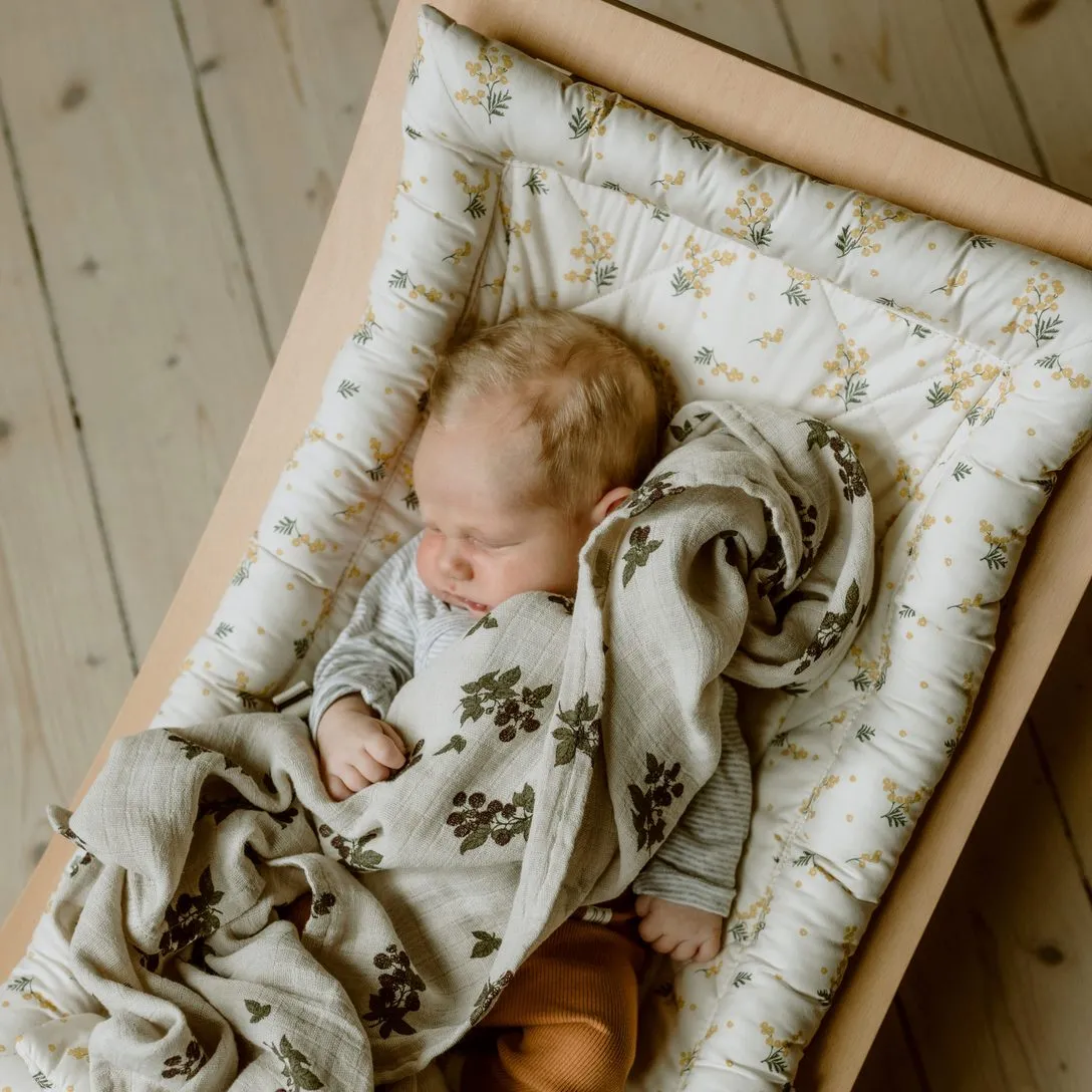 Charlie Crane Levo Rocker in  Beech with Mimosa Cushion