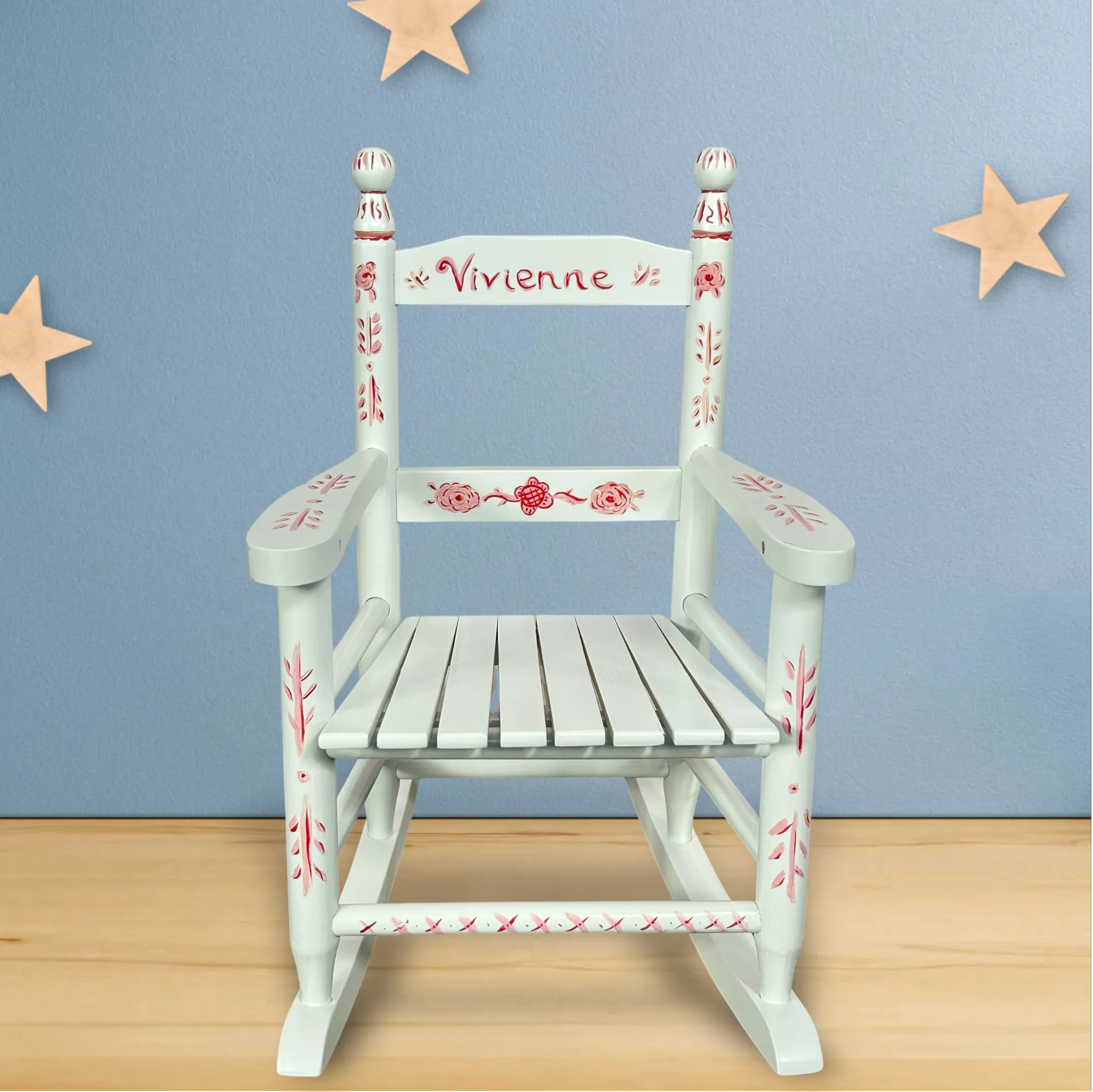 Child's Chair - Pink with Flowers